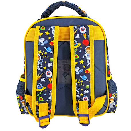Sac à dos maternelle garçon thème espace alien 31 cm Blanc / jaune / bleu 2 - vertbaudet enfant 