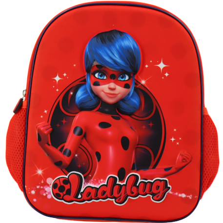 Sac à dos maternelle miraculous ladybug léger et résistant 32 cm Bleu / rouge / noir 3 - vertbaudet enfant 