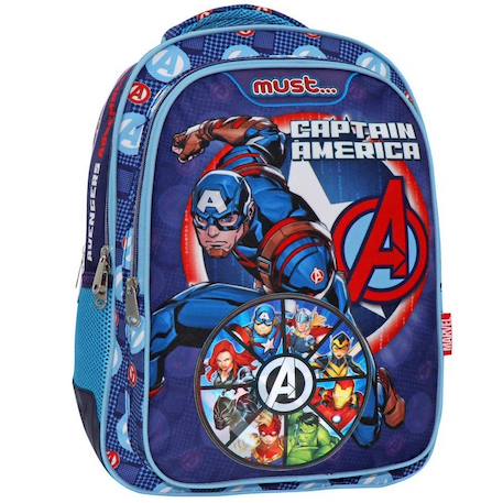 Garçon-Accessoires-Cartable, trousse-Sac à dos avengers captain america 3 compartiments zippés 32x18x43 must