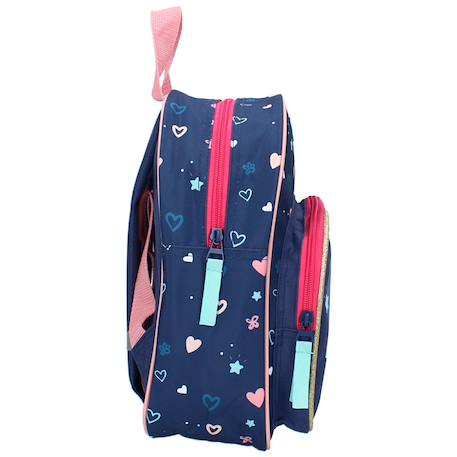 Sac à dos enfant licorne prêt - idéal maternelle petite section - 29 cm Bleu marine/turquoise 2 - vertbaudet enfant 