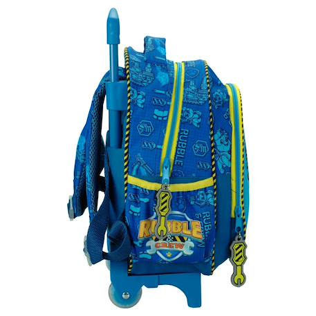 Sac à dos trolley maternelle rubble & crew de la pat patrouille 30 cm Bleu / jaune 2 - vertbaudet enfant 