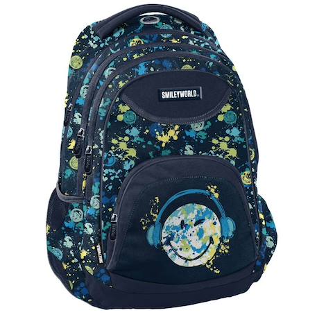 Fille-Accessoires-Sac à dos scolaire 40 cm motif éclaboussures smiley world