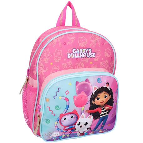 Fille-Accessoires-Cartable, trousse-Sac à dos maternelle 29 cm gabbys dollhouse zippé 2 poches