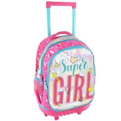 Sac à dos à roulettes super girl must 45 cm trolley  - vertbaudet enfant
