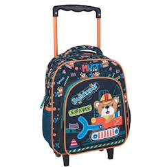 Sac à dos chariot maternelle bulldozer avec led à tapoter  - vertbaudet enfant