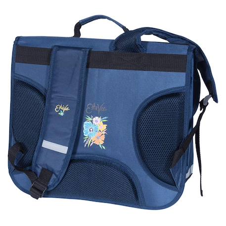 Cartable carré motif pois polyester ettavee bloom be yourself Bleu marine 2 - vertbaudet enfant 