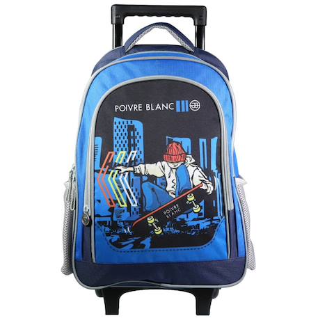 Sac à dos à roulettes poivre skateur 45 cm trolley garçon Multicolore 4 - vertbaudet enfant 