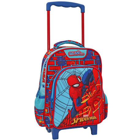 Garçon-Trolley maternelle garçon spiderman imprimé textile avec poignée télescopique