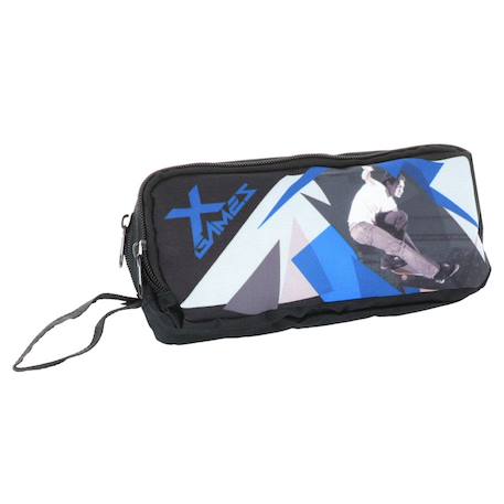 Trousse garçon ovale en toile résistante x-games Noir / bleu / blanc 1 - vertbaudet enfant 
