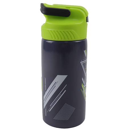 Gourde inox nerf 500 ml – fermeture à clapet, bec intégré Bleu / noir / noir 4 - vertbaudet enfant 