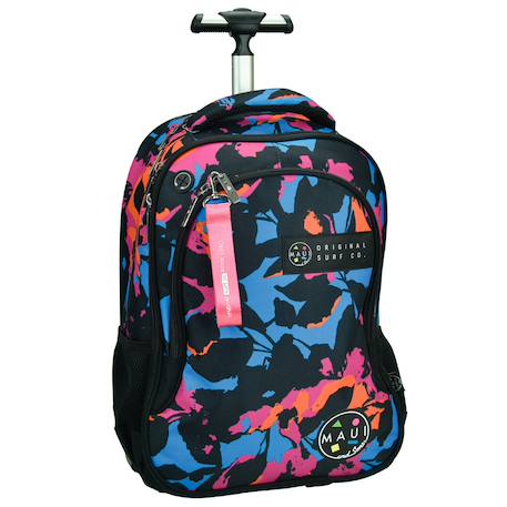 Sac à dos trolley maui & sons leaf heat 48 cm Noir / rose / bleu 1 - vertbaudet enfant 