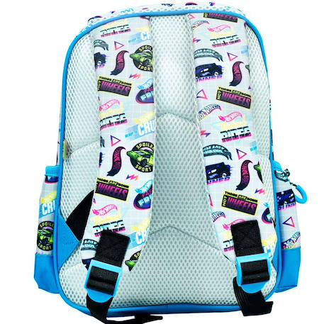 Sac à dos maternelle hot wheels en polyester imprimé flame runner Bleu / rose / clair / gris 2 - vertbaudet enfant 