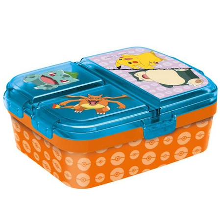 Boîte à goûter pokémon - pvc 4 compartiments, couvercle à charnière Orange 2 - vertbaudet enfant 