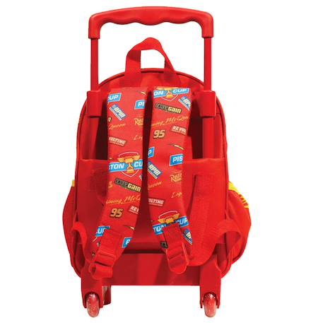 Sac à dos à roulettes cars enfant 30 cm façade effet coque dure Rouge 2 - vertbaudet enfant 