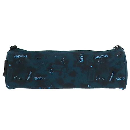 Trousse ronde nerf splash à fermeture zippée – polyester résistant 22 cm Bleu / kaki / bleu 4 - vertbaudet enfant 