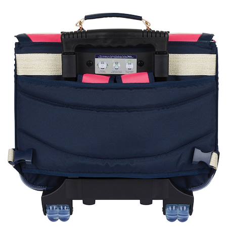 Cartable à roulettes fille 38 cm enora les fantaisies 2 compartiments Rose/bleu/vert 2 - vertbaudet enfant 