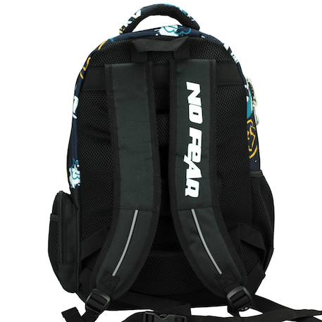 Sac à dos scolaire emoji graffiti no fear 43 cm Bleu / blanc 3 - vertbaudet enfant 