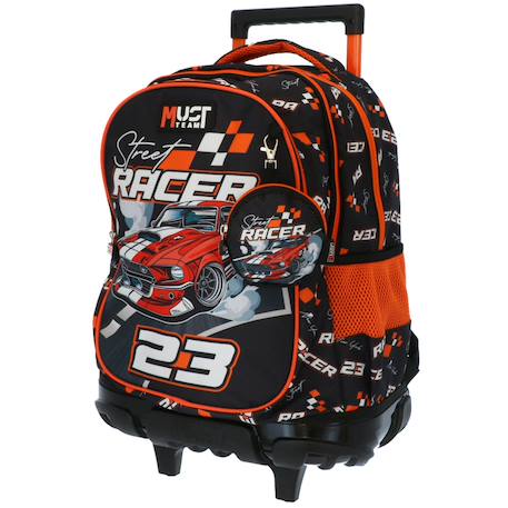 Garçon-Sac à dos trolley garçon roulettes street racer poignée télescopique