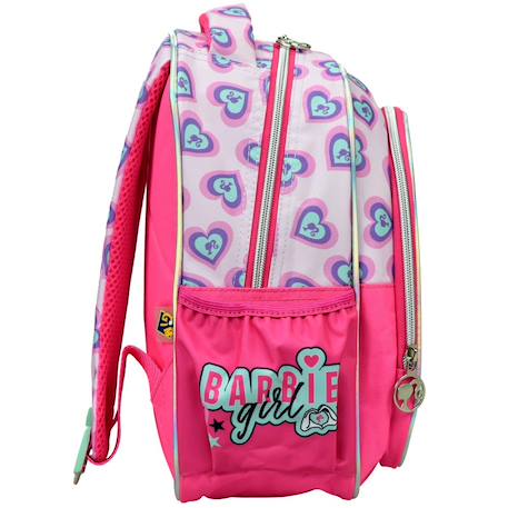 Sac à dos barbie coeur avec poches latérales pour la maternelle 30 cm Rose 3 - vertbaudet enfant 