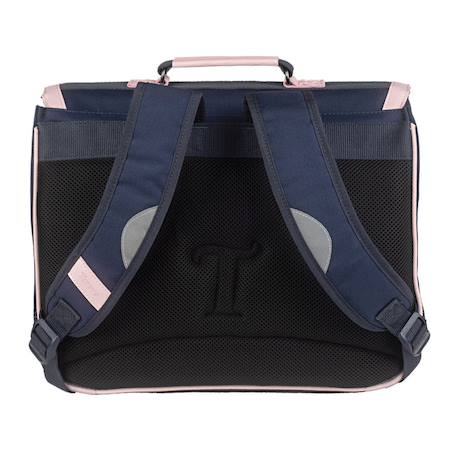 Cartable sweet 80s lily 38 cm – 2 compartiments déperlant Bleu / rose / foncé / noir 3 - vertbaudet enfant 