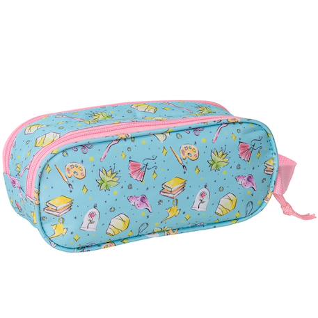 Trousse disney princess effet 3d panneau avant rembourré Blanc / rose / bleu 2 - vertbaudet enfant 