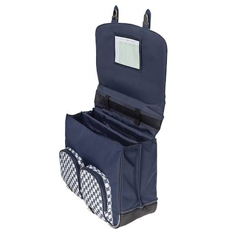 Cartable 41 cm floriane imprimé fleurs – 2 compartiments Gris / gris / clair / blanc+Multicolore 6 - vertbaudet enfant 