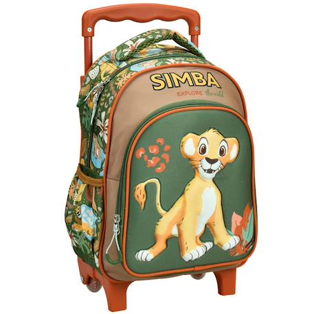 Fille-Accessoires-Cartable, trousse-Sac à dos à roulettes enfant - roi lion simba - licence disney