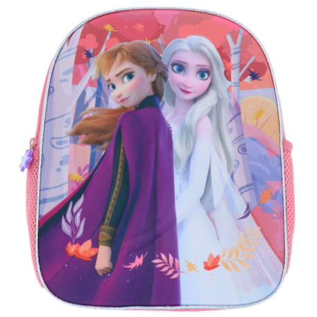 Sac à dos maternelle résistant reine des neiges ii personnages elsa et anna 32 cm Blanc / violet / clair 2 - vertbaudet enfant 