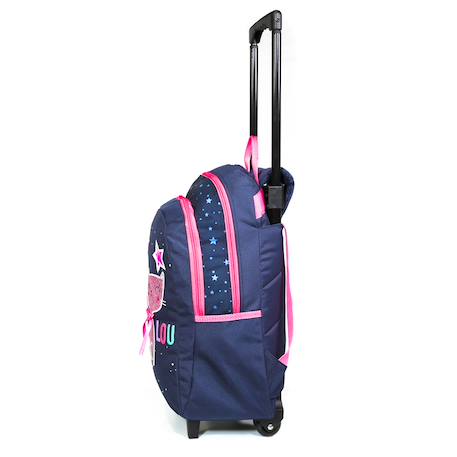 Sac à dos à roulettes lililou le chat ciel 45 cm trolley haut de gamme - cartable Multicolore 2 - vertbaudet enfant 
