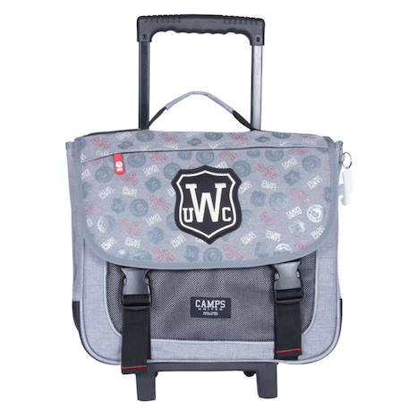 Sac à dos à roulettes camps 38 cm – 2 compartiments Gris / noir / noir 1 - vertbaudet enfant 