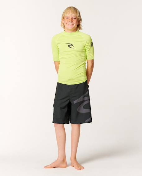T-shirt anti-uv waves manches courtes garçon Lime 4 - vertbaudet enfant 