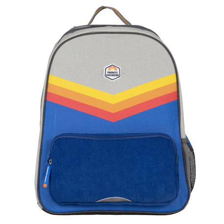 Sac à dos cmp french disorder 2 compartiments zippés – 42 cm Bleu / gris / anthracite / bleu 2 - vertbaudet enfant 