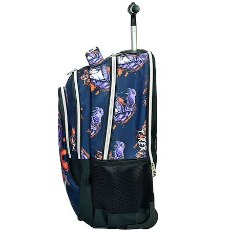 Trolley sac à dos dinosaure t-rex 48 cm Noir / orange / bleu 2 - vertbaudet enfant 
