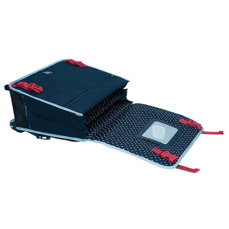 Cartable à roulettes garçon deux compartiments ikks pilot 38 cm Bleu / rouge 2 - vertbaudet enfant 
