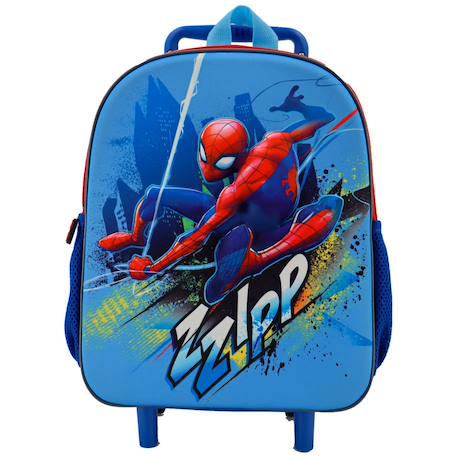 Sac à dos trolley 3d polyester moulé spiderman Bleu / rouge / blanc 2 - vertbaudet enfant 