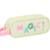Trousse rectangulaire toile 2 compartiments zippés Bleu / vert / clair 1 - vertbaudet enfant 