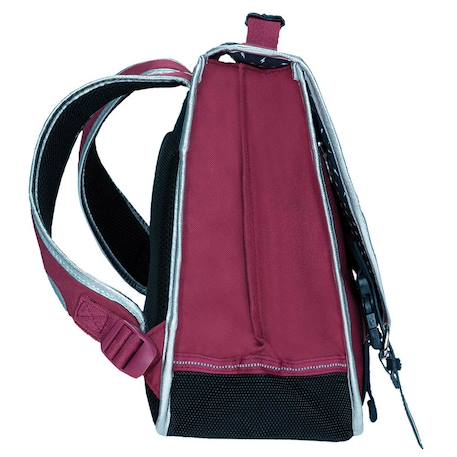 Cartable fille dolce vita en toile imperméable ikks 38 cm Bleu / bordeaux 4 - vertbaudet enfant 