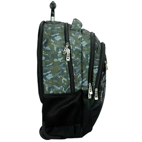 Sac à dos trolley no fear panthère noire 48 cm - 2 compartiments Noir / vert 2 - vertbaudet enfant 