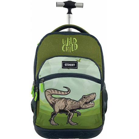 Sac à dos trolley garçon motif dinosaure wild child 47 cm Vert 2 - vertbaudet enfant 