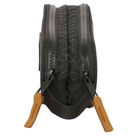 Trousse garçon double compartiment textile recyclé blackfit8 Gris / noir / blanc 2 - vertbaudet enfant 