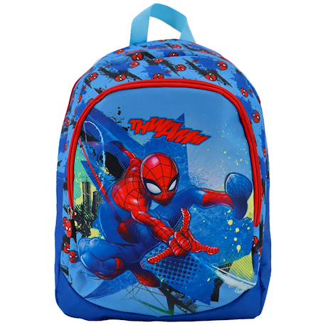 Sac à dos enfant spiderman motif comics polyester Bleu 2 - vertbaudet enfant 