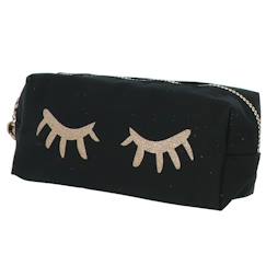 Trousse rectangulaire textile mat miss lemonade à paillettes  - vertbaudet enfant