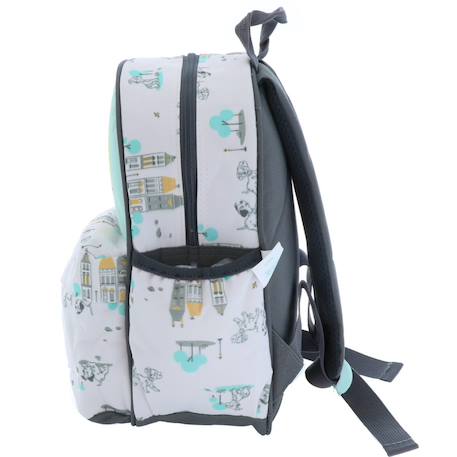 Sac à dos maternelle fille imprimé dalmatien toile Bleu / vert / clair / bleu 2 - vertbaudet enfant 