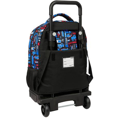 Sac à dos à roulettes hot wheels 45 cm trolley haut de gamme Multicolore 2 - vertbaudet enfant 