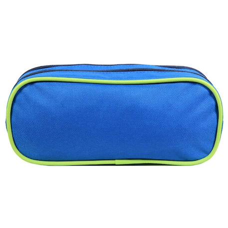 Trousse zippée ligue 1 – 2 compartiments rectangulaire 23 cm - bagtrotter Bleu 2 - vertbaudet enfant 