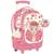 Sac à dos fille chariot primaire must team pretty girl 3 compartiments 30 l Blanc / rose / clair 1 - vertbaudet enfant 