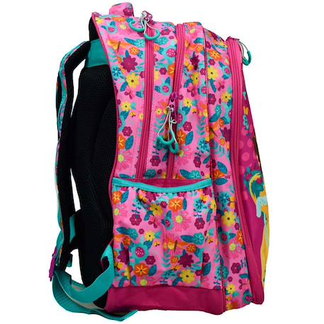 Sac à dos scolaire fille disney princess motif floral 43 cm Rose 3 - vertbaudet enfant 