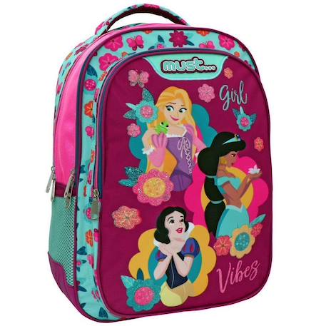 Cartable disney princess imprimé princesse en polyester paillettes Bleu / vert / clair / bleu 1 - vertbaudet enfant 