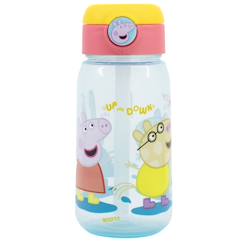 Puériculture-Gourde enfant fille peppa pig 510 ml avec paille et clapet anti-fuite