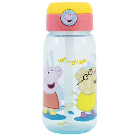 Gourde enfant fille peppa pig 510 ml avec paille et clapet anti-fuite Rose 1 - vertbaudet enfant 